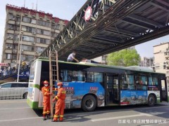 男子跳天桥被公交车接住 男子坠落后有轻微受伤事后已被送往医院救治