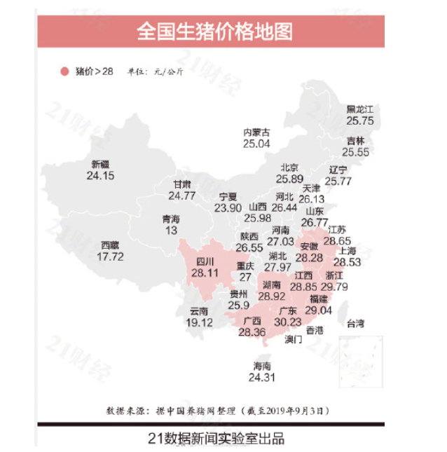 全国猪价地图走红是怎么回事？现在猪肉什么价?（附2019年全国猪价排行榜）