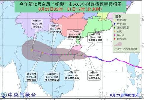 台风杨柳最新路径！将经过哪些地区？